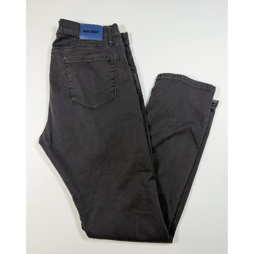 Maceoo Jeans Mens 36/6 Charcoal Grey Stretch Denim Pants Straight Slim 32 Inseam